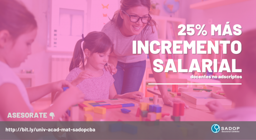 Nuevo Incremento Salarial Sadop Córdoba