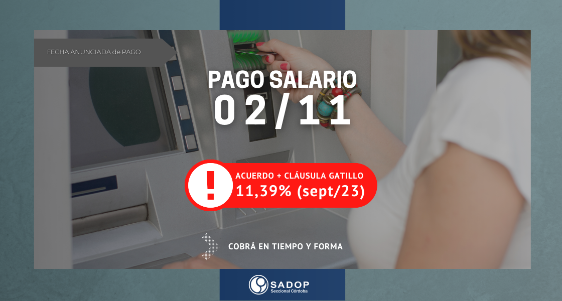 En este momento estás viendo PAGO SALARIO – Noviembre 2023
